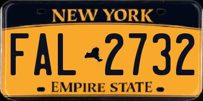 NY license plate FAL2732