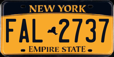 NY license plate FAL2737