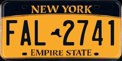 NY license plate FAL2741