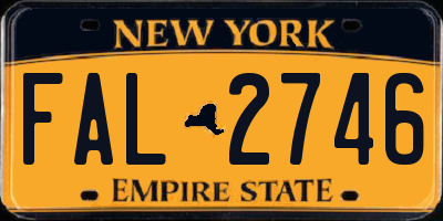 NY license plate FAL2746