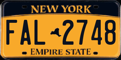 NY license plate FAL2748