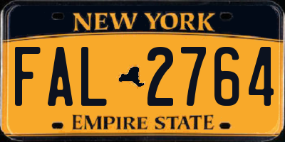 NY license plate FAL2764