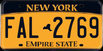 NY license plate FAL2769