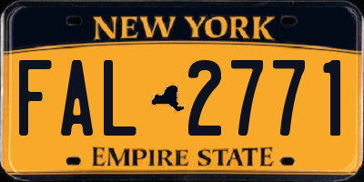 NY license plate FAL2771