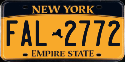 NY license plate FAL2772