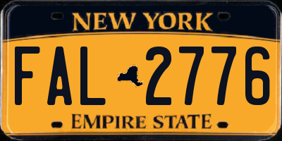 NY license plate FAL2776