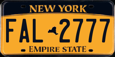 NY license plate FAL2777