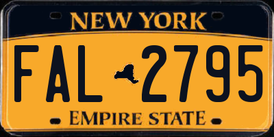 NY license plate FAL2795