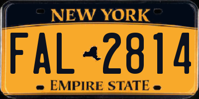 NY license plate FAL2814