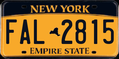 NY license plate FAL2815