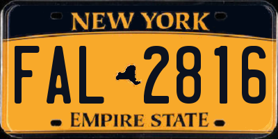 NY license plate FAL2816