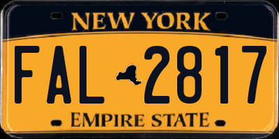 NY license plate FAL2817