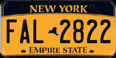 NY license plate FAL2822