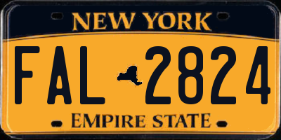 NY license plate FAL2824