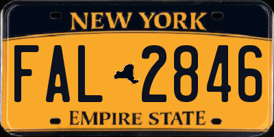 NY license plate FAL2846