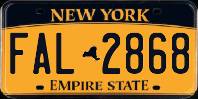 NY license plate FAL2868