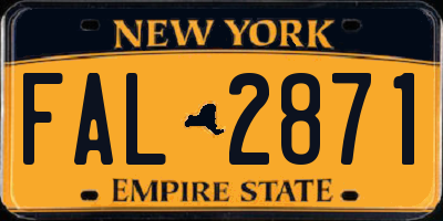 NY license plate FAL2871