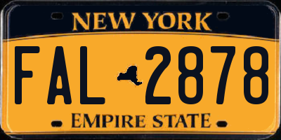 NY license plate FAL2878