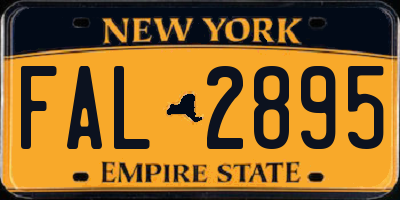 NY license plate FAL2895