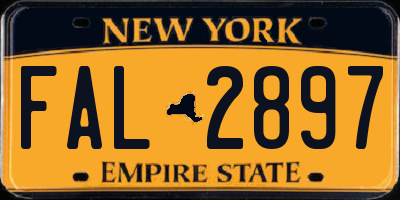 NY license plate FAL2897