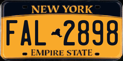 NY license plate FAL2898