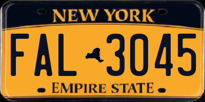 NY license plate FAL3045
