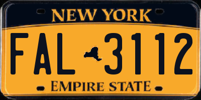 NY license plate FAL3112