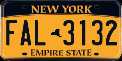 NY license plate FAL3132