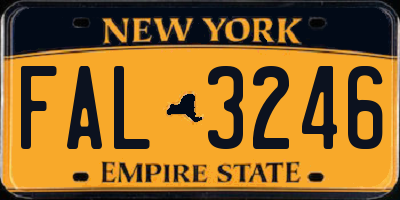 NY license plate FAL3246
