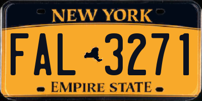 NY license plate FAL3271