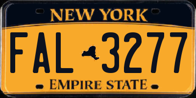 NY license plate FAL3277