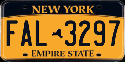NY license plate FAL3297