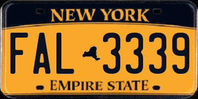 NY license plate FAL3339