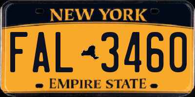 NY license plate FAL3460