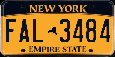 NY license plate FAL3484