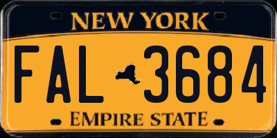 NY license plate FAL3684