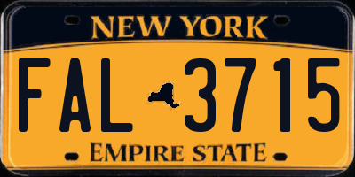 NY license plate FAL3715