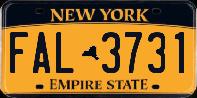 NY license plate FAL3731