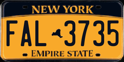 NY license plate FAL3735