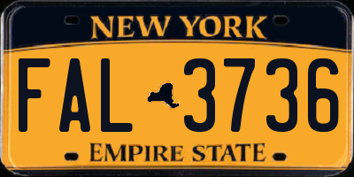 NY license plate FAL3736