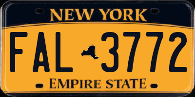 NY license plate FAL3772