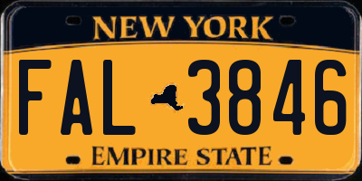 NY license plate FAL3846