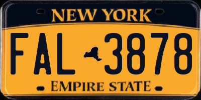 NY license plate FAL3878
