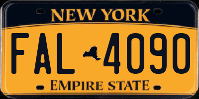 NY license plate FAL4090