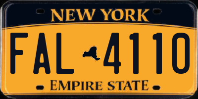 NY license plate FAL4110