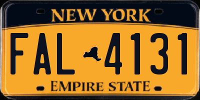 NY license plate FAL4131
