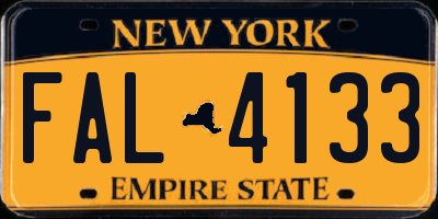 NY license plate FAL4133