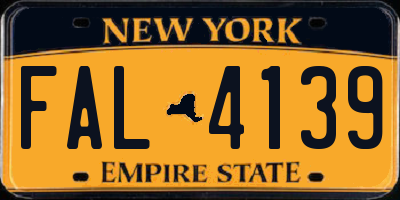 NY license plate FAL4139