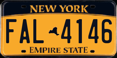 NY license plate FAL4146