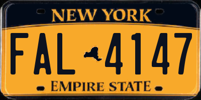 NY license plate FAL4147